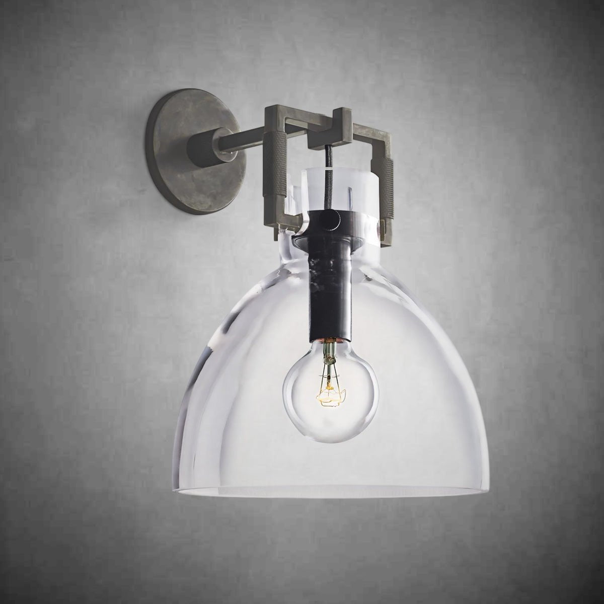 Machine Glass Cloche Sconce - Camilalamps - CAARHWS - 2561161