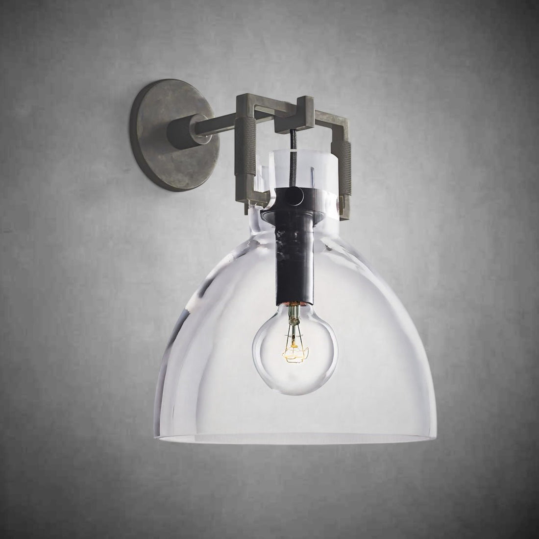 Machine Glass Cloche Sconce - Camilalamps - CAARHWS - 2561161