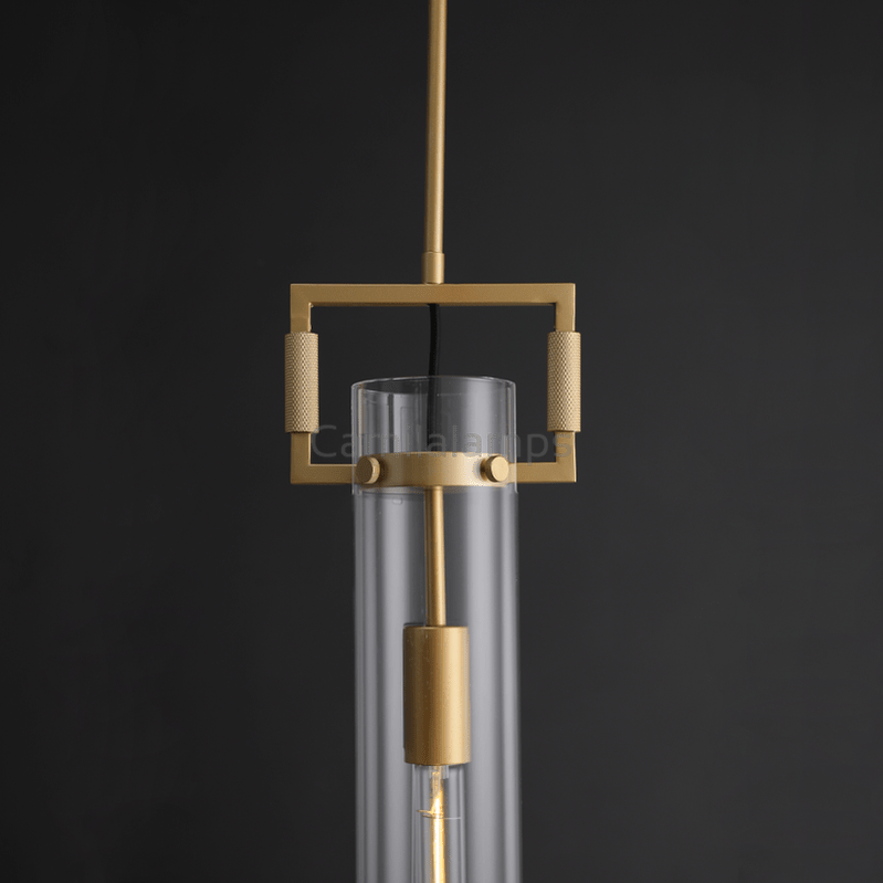 Machine Glass Cylinder Pendant12''22'' - Camilalamps - CA - ml - Mechanic - 2991