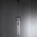 Machine Glass Cylinder Pendant12''22'' - Camilalamps - CA - ml - Mechanic - 2991