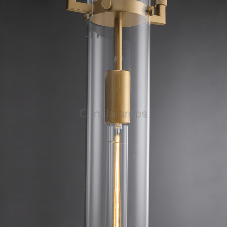 Machine Glass Cylinder Pendant12''22'' - Camilalamps - CA - ml - Mechanic - 2991