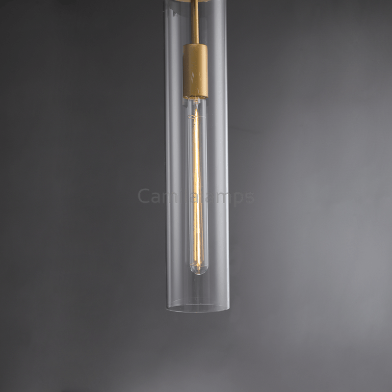 Machine Glass Cylinder Pendant12''22'' - Camilalamps - CA - ml - Mechanic - 2991