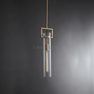 Machine Glass Cylinder Pendant12''22'' - Camilalamps - CA - ml - Mechanic - 2991