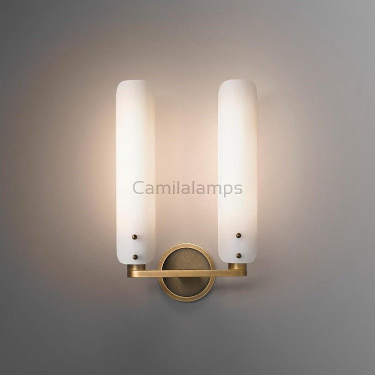 Magnolia White Shade 2 - Head Wall Sconce 16"H - Camilalamps - CAM - MA - 05
