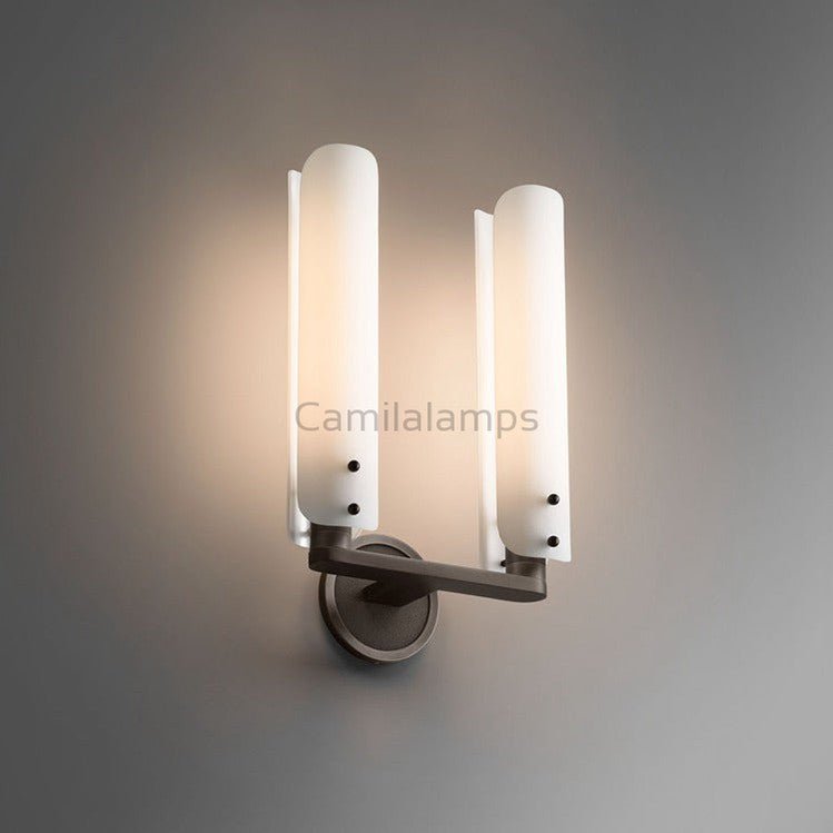 Magnolia White Shade 2 - Head Wall Sconce 16"H - Camilalamps - CAM - MA - 05