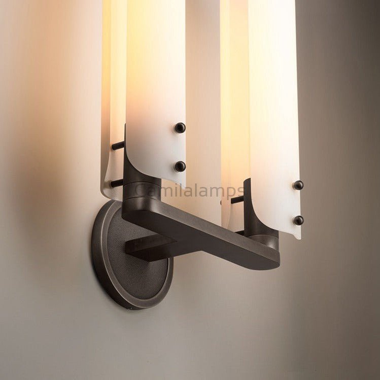 Magnolia White Shade 2 - Head Wall Sconce 16"H - Camilalamps - CAM - MA - 05