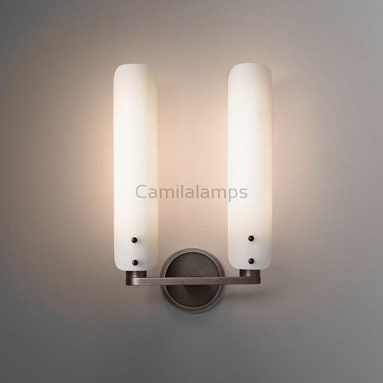 Magnolia White Shade 2 - Head Wall Sconce 16"H - Camilalamps - CAM - MA - 06