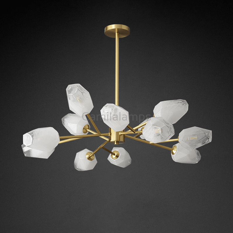 Mandy Modern Art Glass Lampshade Chandelier For Living Room - Camilalamps - CA - 0092