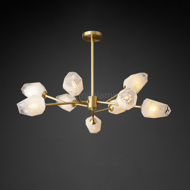 Mandy Modern Art Glass Lampshade Chandelier For Living Room - Camilalamps - CA - 0092