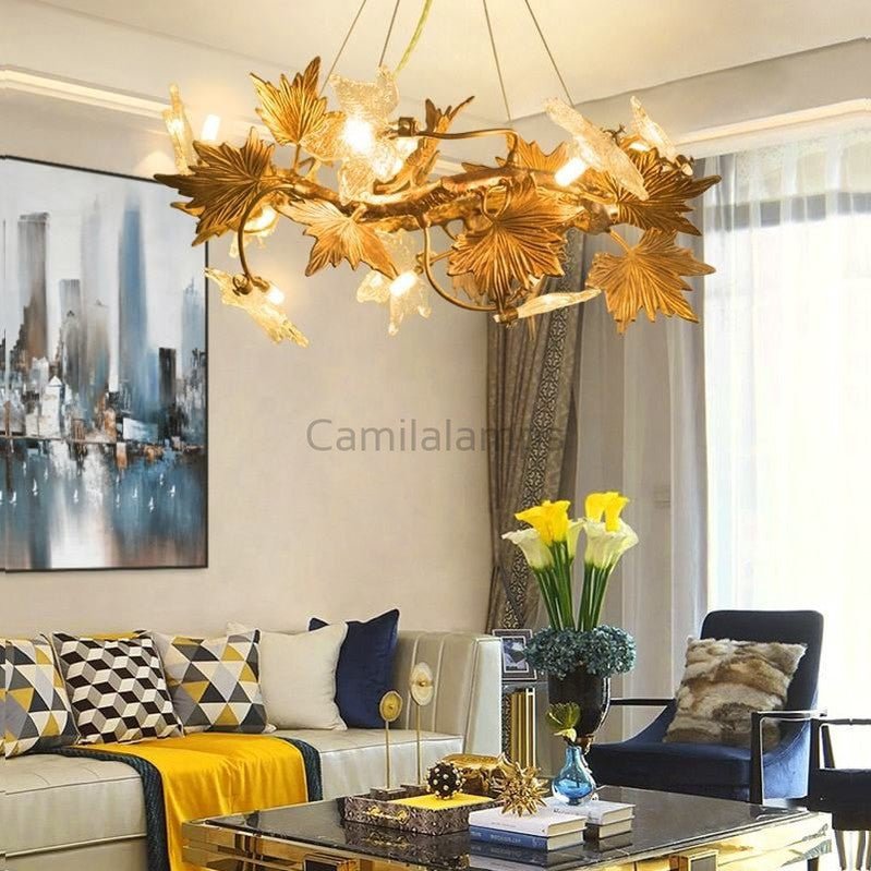 Maple Leaf Branch Chandelier - Camilalamps - fl - Maple Leaf - 1274