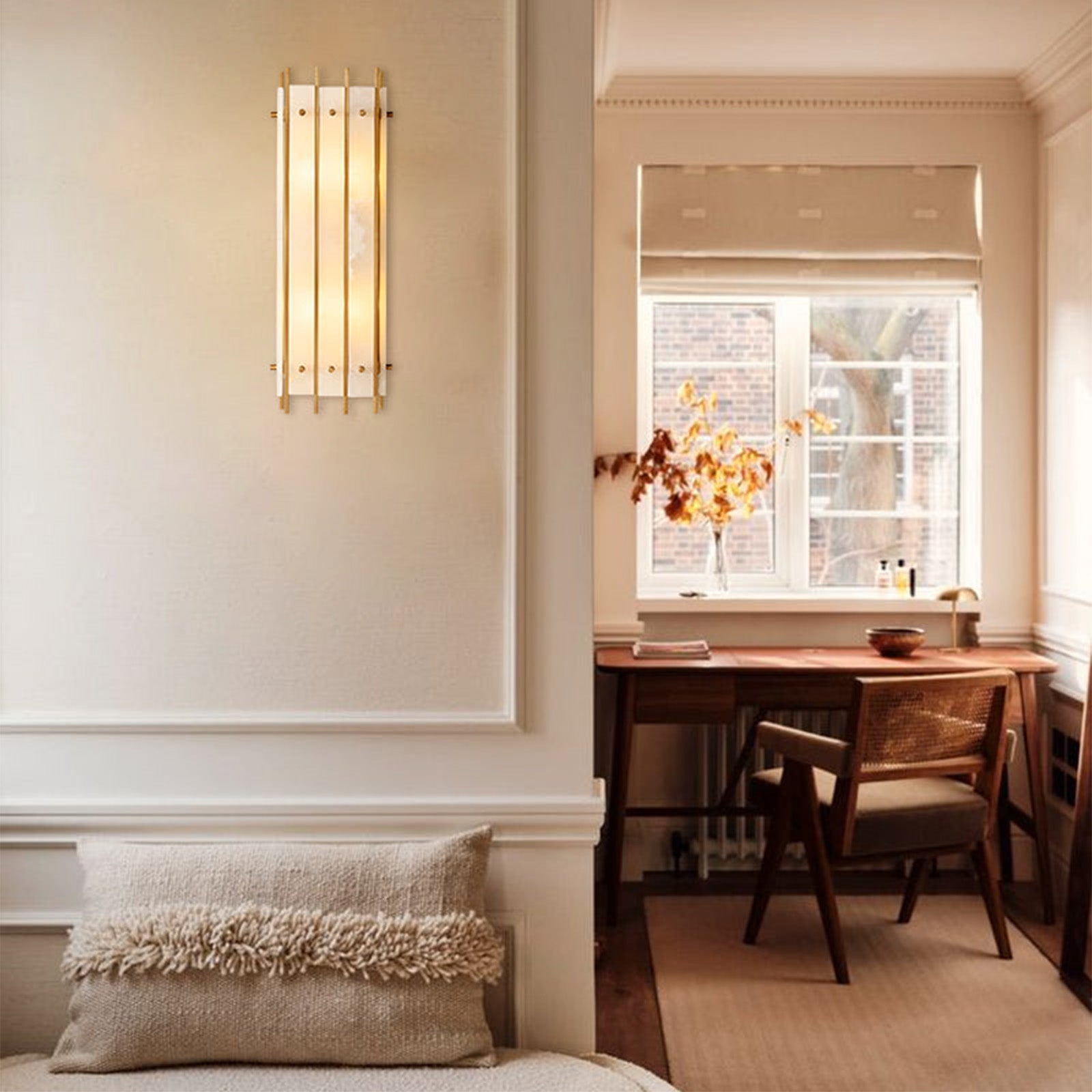 Marcus Alabaster Grand Rectangular Sconce - Camilalamps - CA - RH - CH - 2552637