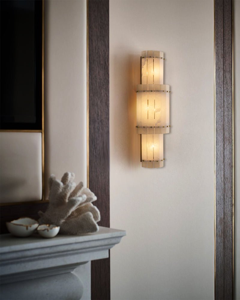 Marcus Alabaster Grand Round Sconce - Camilalamps - CA - RH - PEN - 2552620