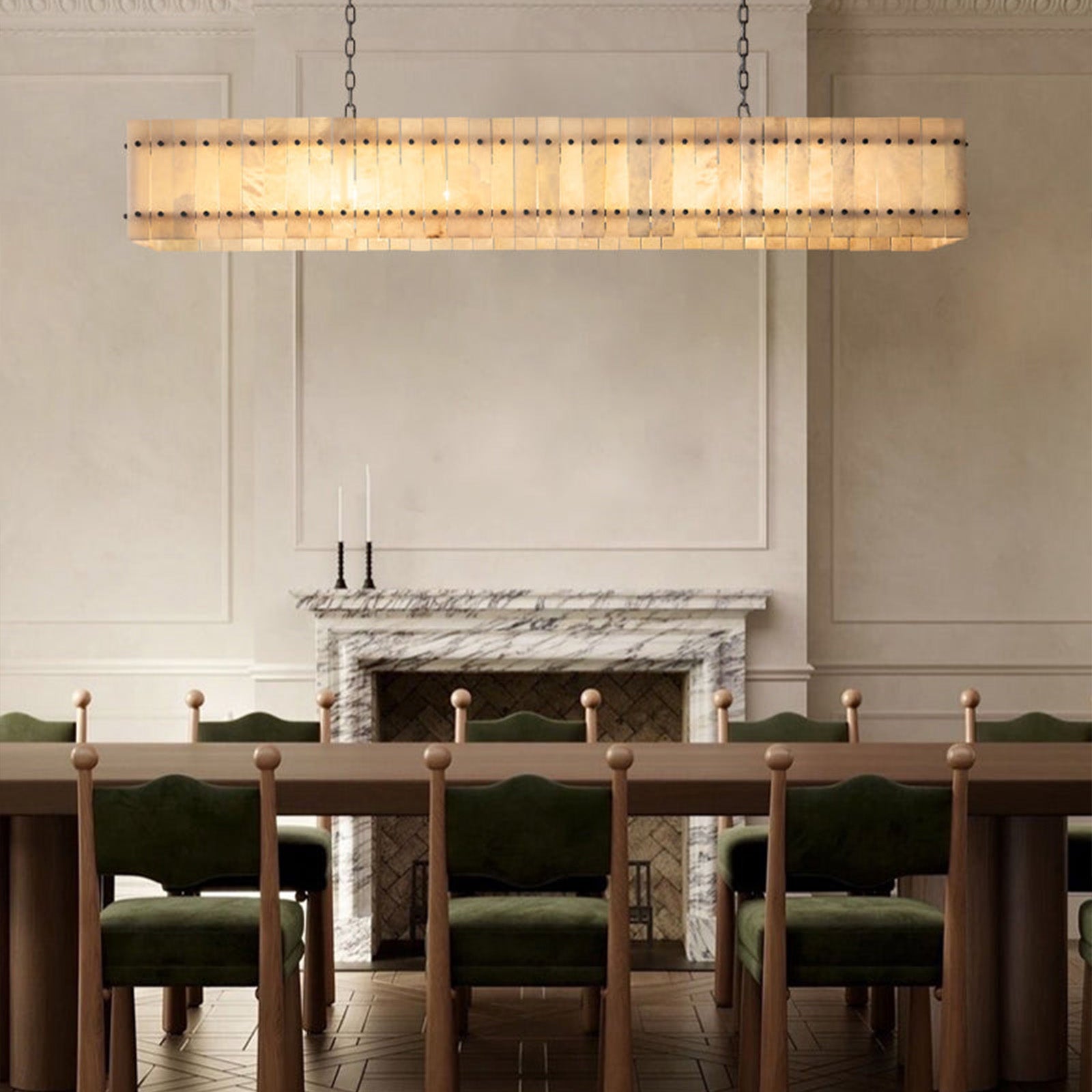 Marcus Alabaster Linear Chandelier - Camilalamps - CA - RH - CH - 2552640