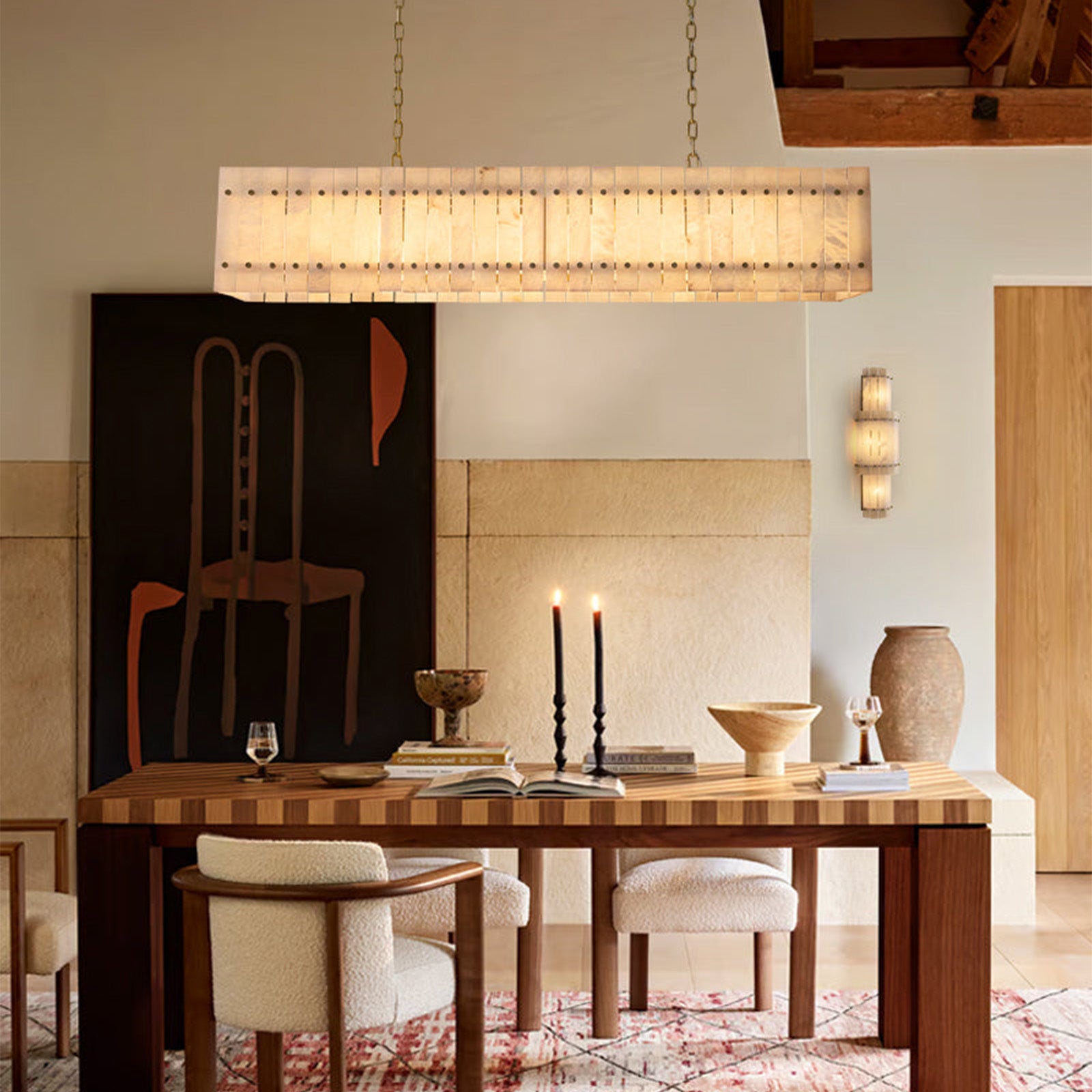 Marcus Alabaster Linear Chandelier - Camilalamps - CA - RH - CH - 2552641
