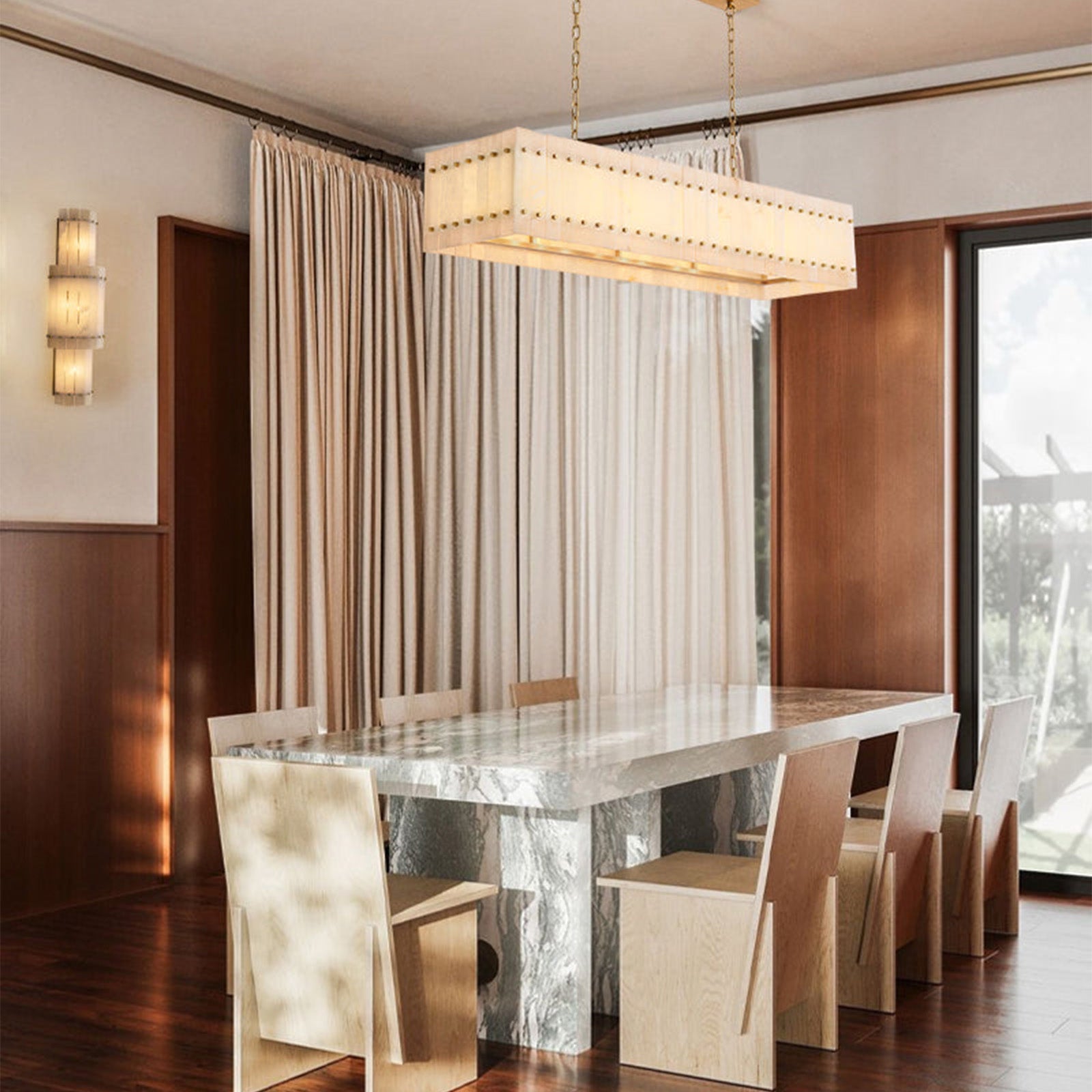 Marcus Alabaster Linear Chandelier - Camilalamps - CA - RH - CH - 2552643