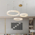 Margot Alabaster Modern Circular Chandelier - Camilalamps - CAM - AB002 - 1