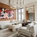 Margot Oslo Pendant Alabaster Chandelier With Leather - Camilalamps - CAM1490 - 1
