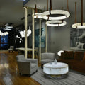 Margot Oslo Pendant Alabaster Chandelier With Leather - Camilalamps - CAM1490 - 1