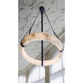 Margot Oslo Pendant Alabaster Chandelier With Leather - Camilalamps - CAM1490 - 1