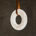 Margot Oslo Pendant Alabaster Chandelier With Leather - Camilalamps - CAM1490 - 1