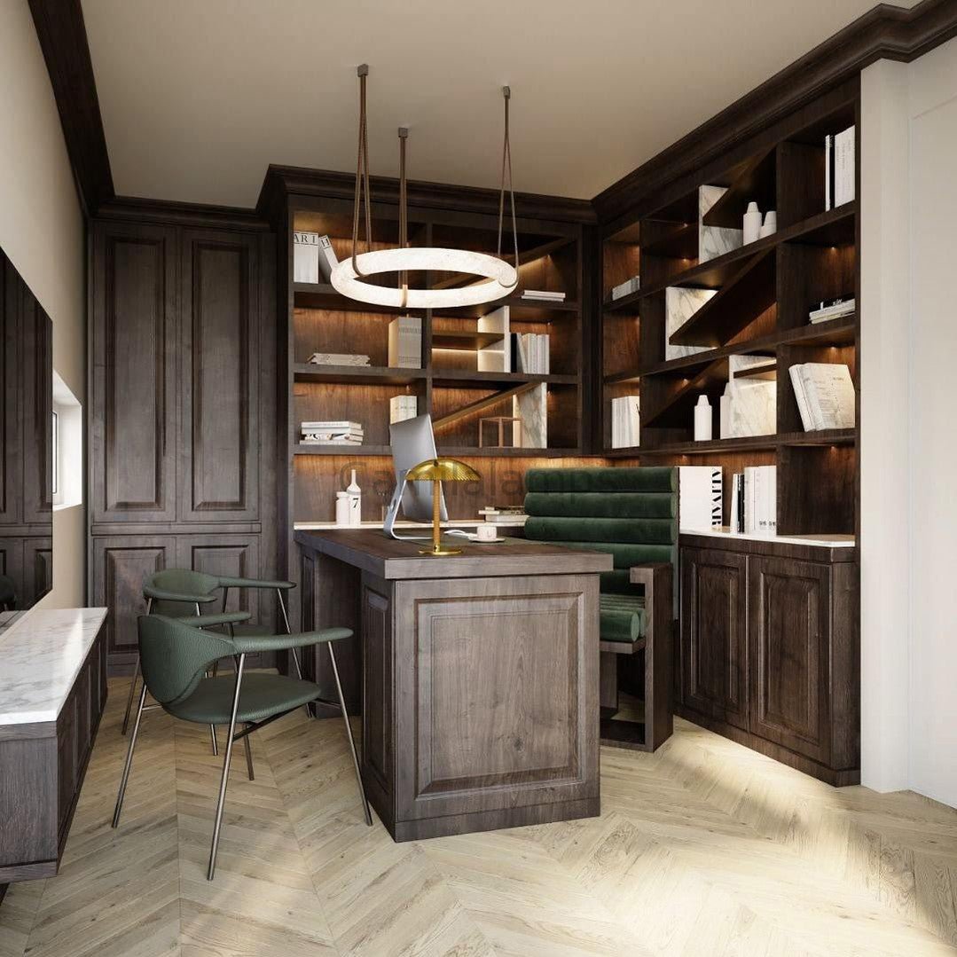 Margot Oslo Pendant Alabaster Chandelier With Leather - Camilalamps - CAM1490 - 1