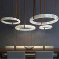 Margot Oslo Pendant Alabaster Chandelier With Leather - Camilalamps - CAM1490 - 2