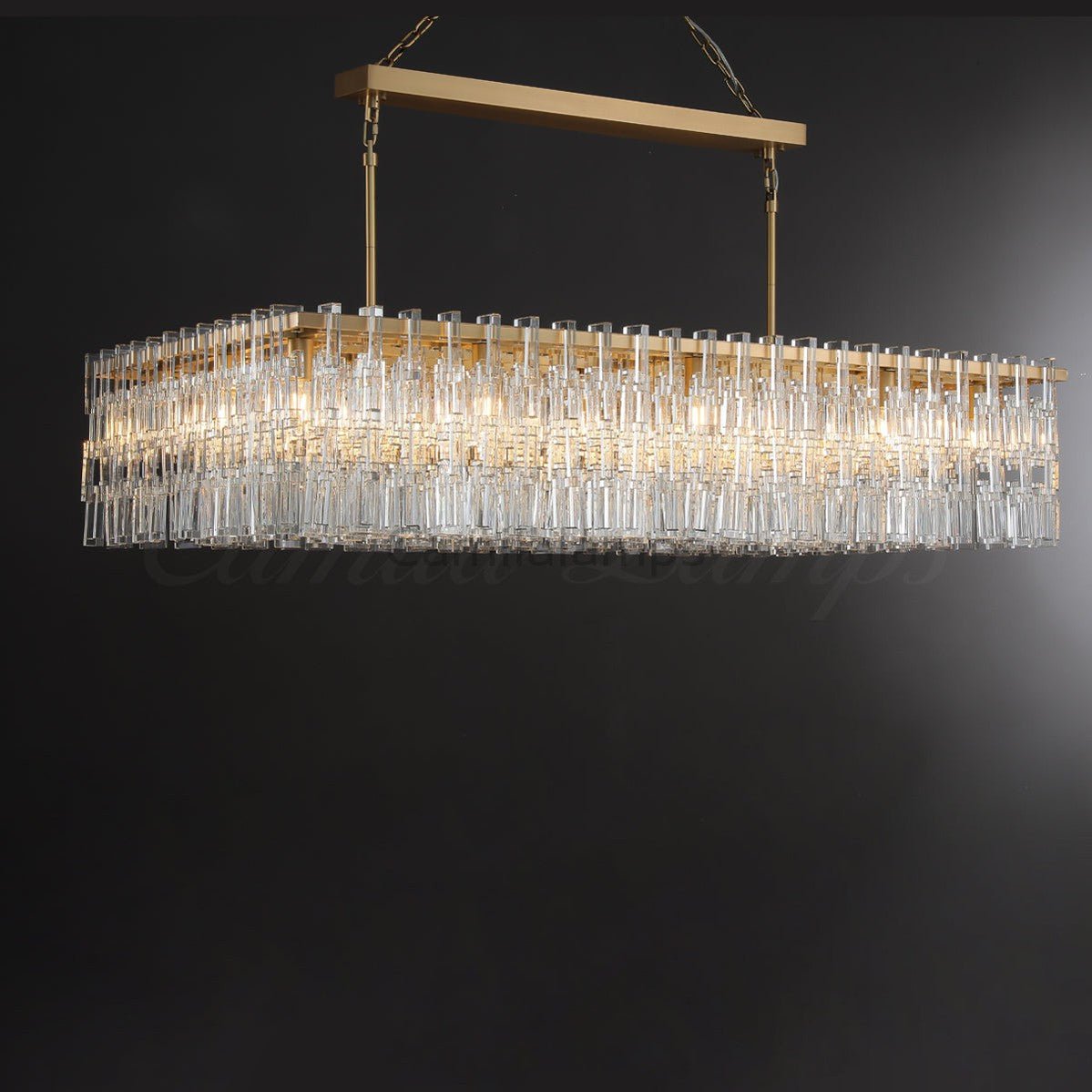 Marigan Elegant Rectangular K9 Crystal Chandelier 60" - Camilalamps - CAM1007