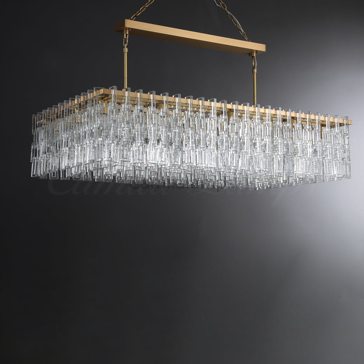Marigan Elegant Rectangular K9 Crystal Chandelier 60" - Camilalamps - CAM1007
