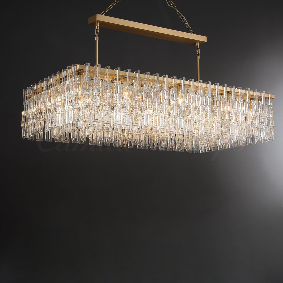 Marigan Elegant Rectangular K9 Crystal Chandelier 60" - Camilalamps - CAM1007
