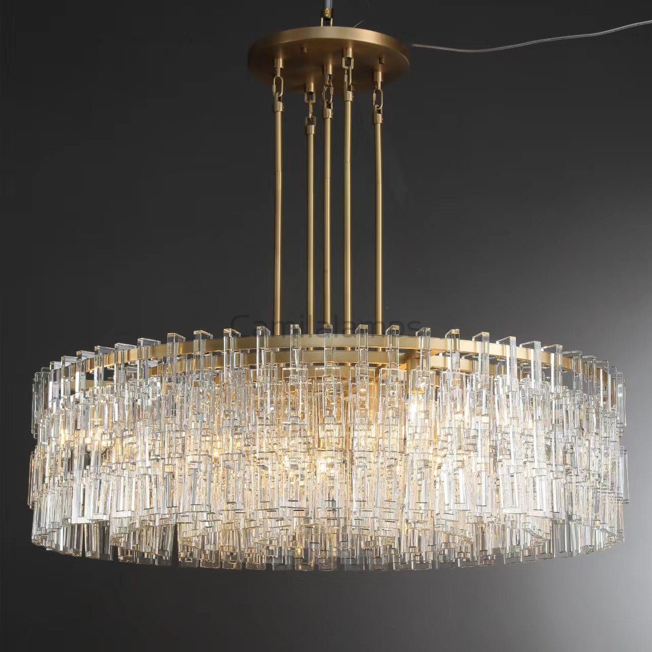 Marigan Elegant Round K9 Crystal Chandelier 36", 48", 60" - Camilalamps - CAM1013