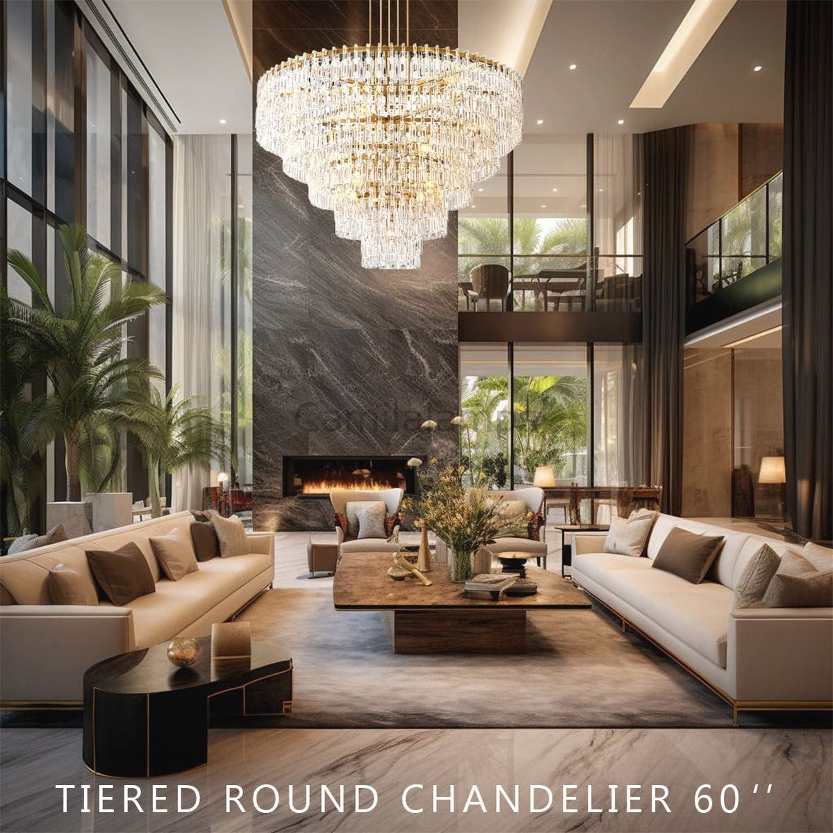 Marignan Tier K9 Crystal Round Chandelier 36″ 48″ 60″ - Camilalamps - Ca0170