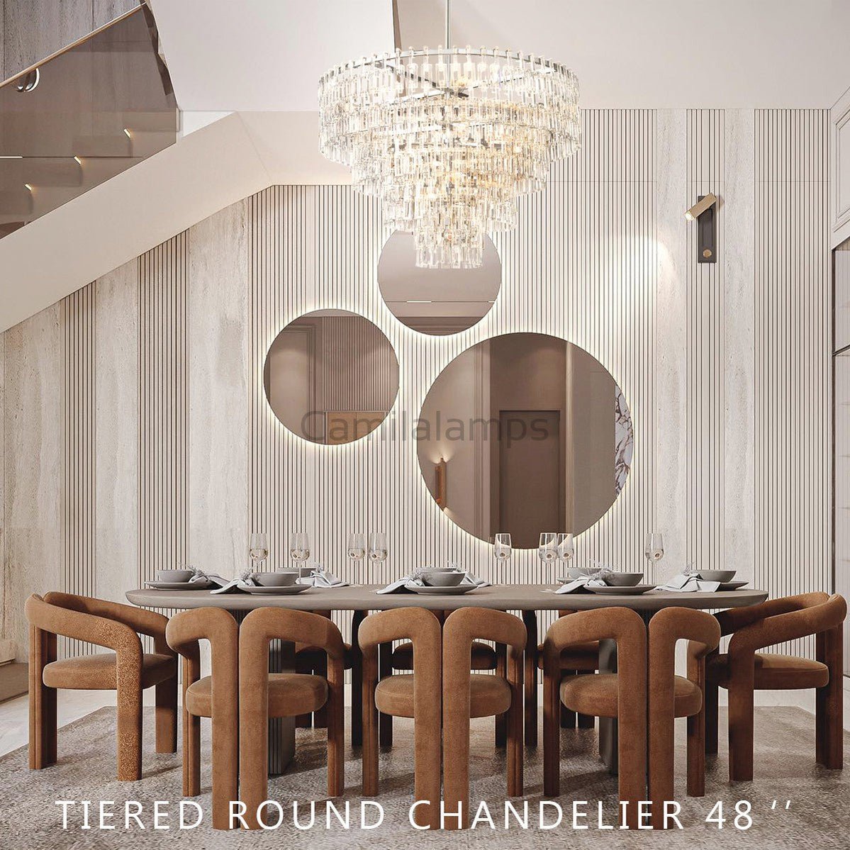 Marignan Tier K9 Crystal Round Chandelier 36″ 48″ 60″ - Camilalamps - Ca0174