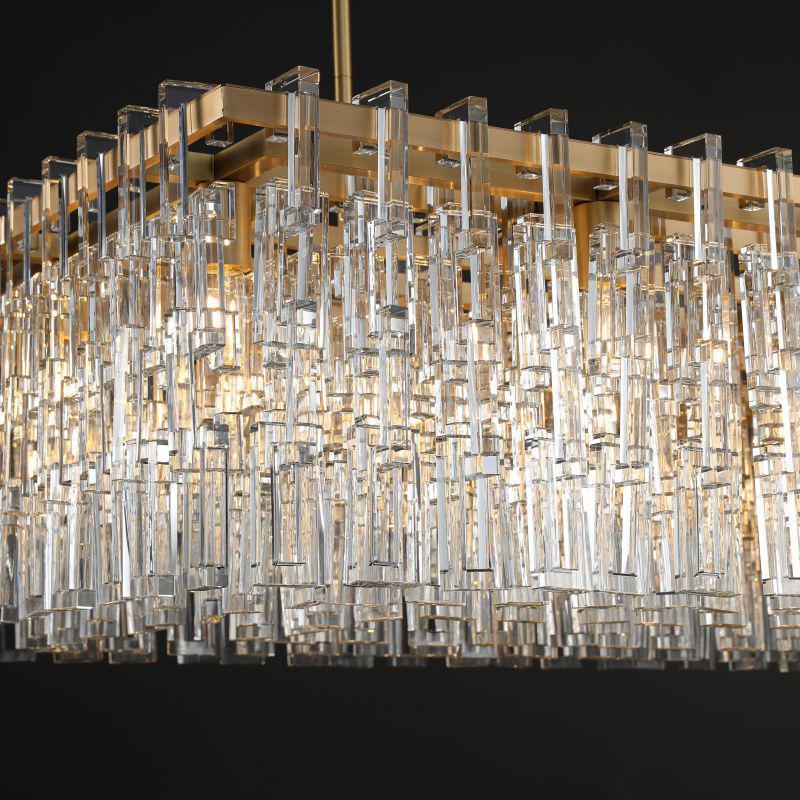 Marigon Modern Rectangular Crystal Chandelier 60" - Camilalamps - CA45674
