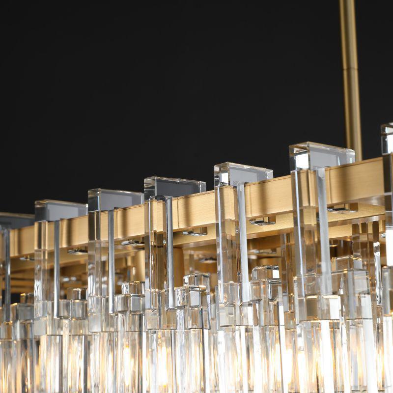 Marigon Modern Rectangular Crystal Chandelier 60" - Camilalamps - CA45674