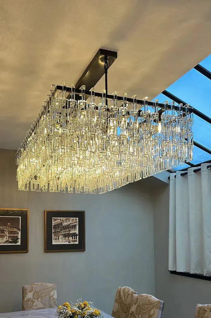 Marigon Modern Rectangular Crystal Chandelier 60" - Camilalamps - CA45674