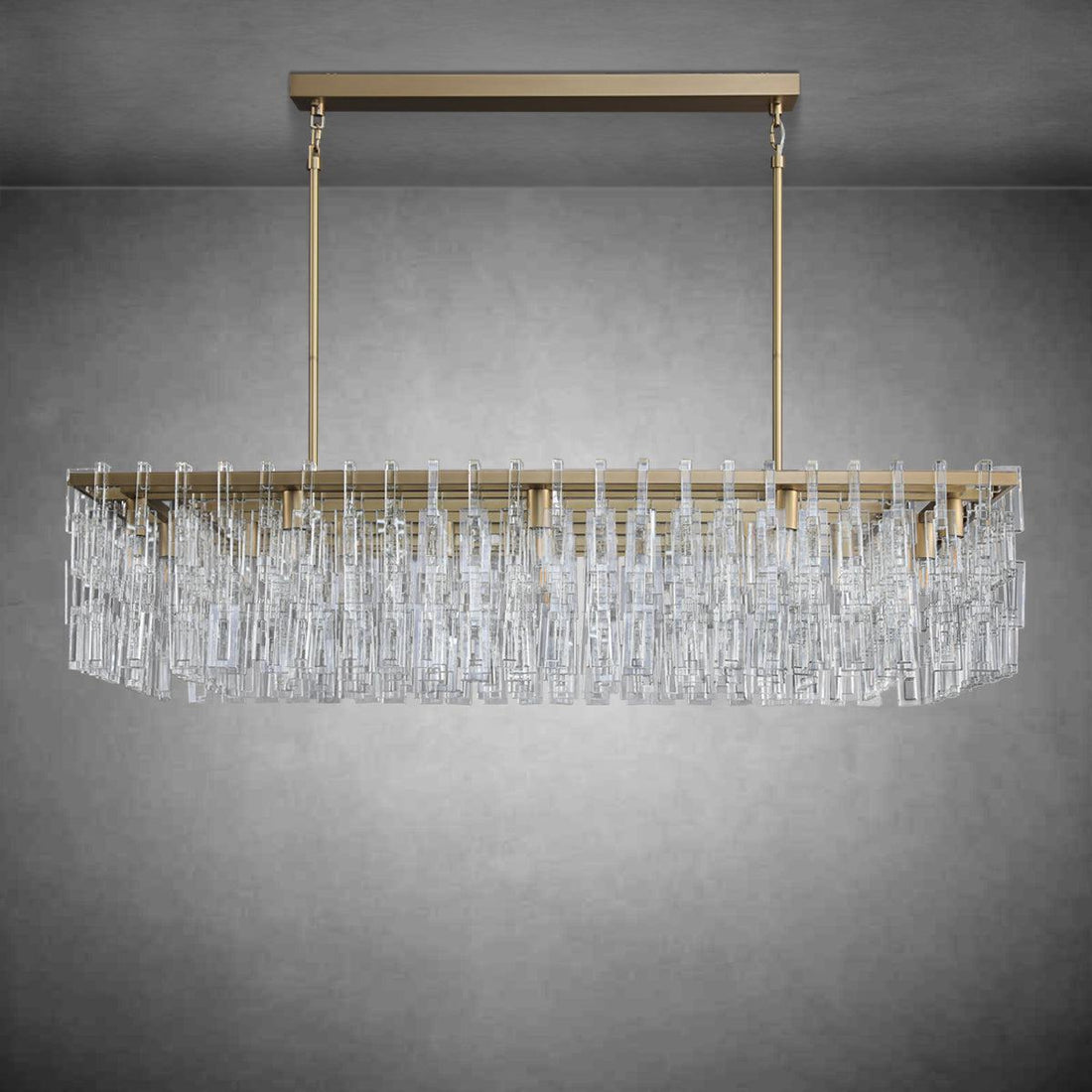 Marigon Modern Rectangular Crystal Chandelier 60" - Camilalamps - CA454
