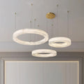 Marika Alabaster Ring Chandelier - Camilalamps - Marik - 1662 - 3 Rin - Brass - Warm - 11