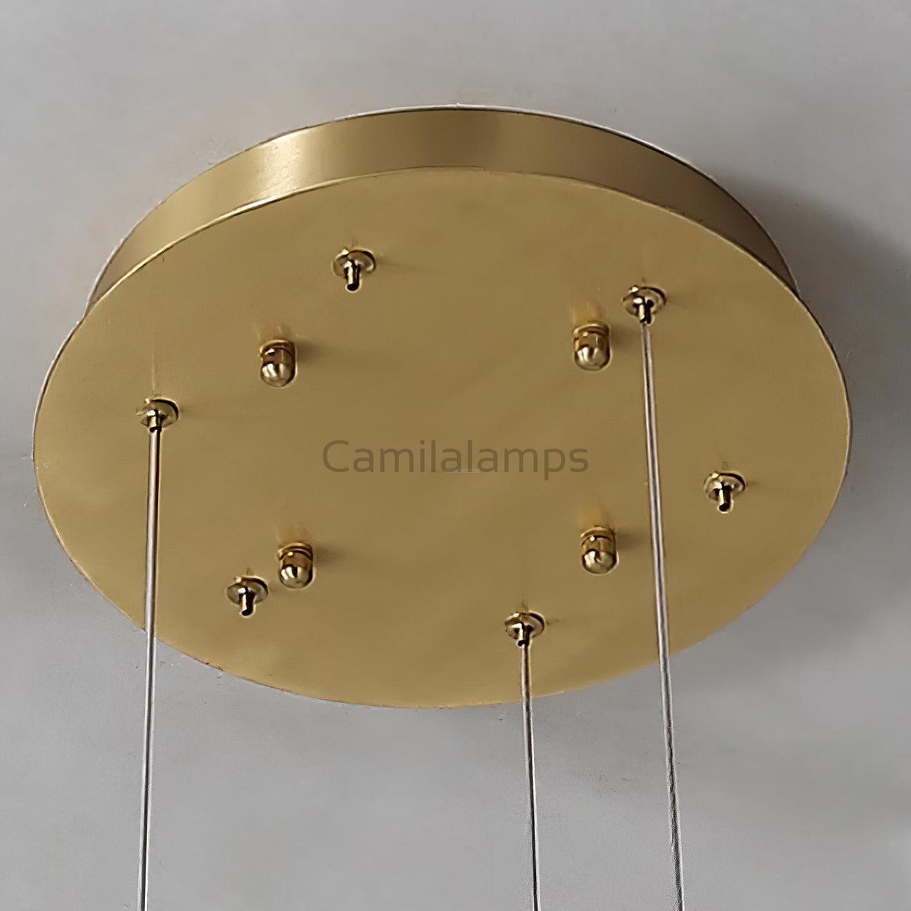 Marika Alabaster Ring Chandelier - Camilalamps - Marik - 1662 - 3 Rin - Brass - Warm - 11