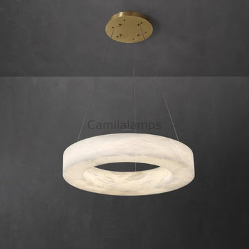 Marika Alabaster Ring Chandelier - Camilalamps - Marik - 1662 - ? 19. - Brass - Warm - 1