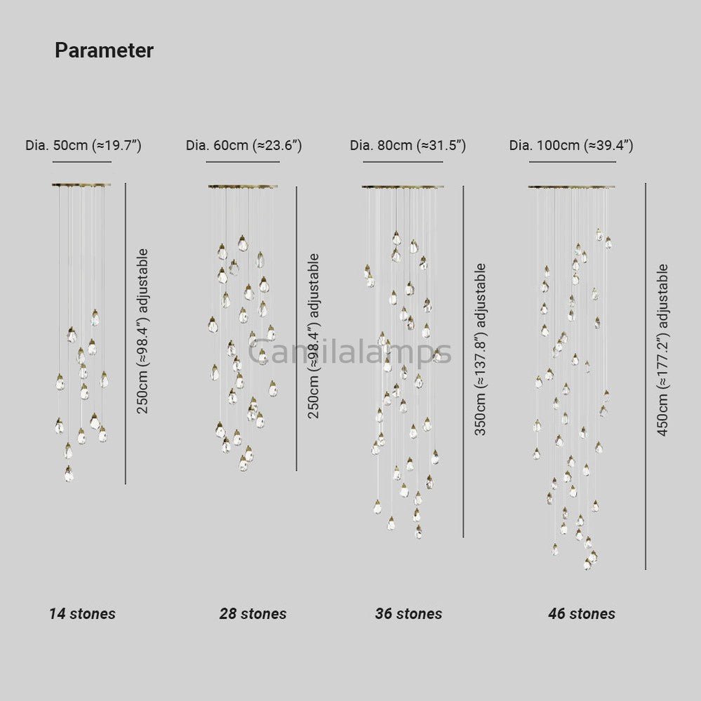 Masonry Faceted Crystal Prisms Chandelier - Camilalamps - CA - A - 223