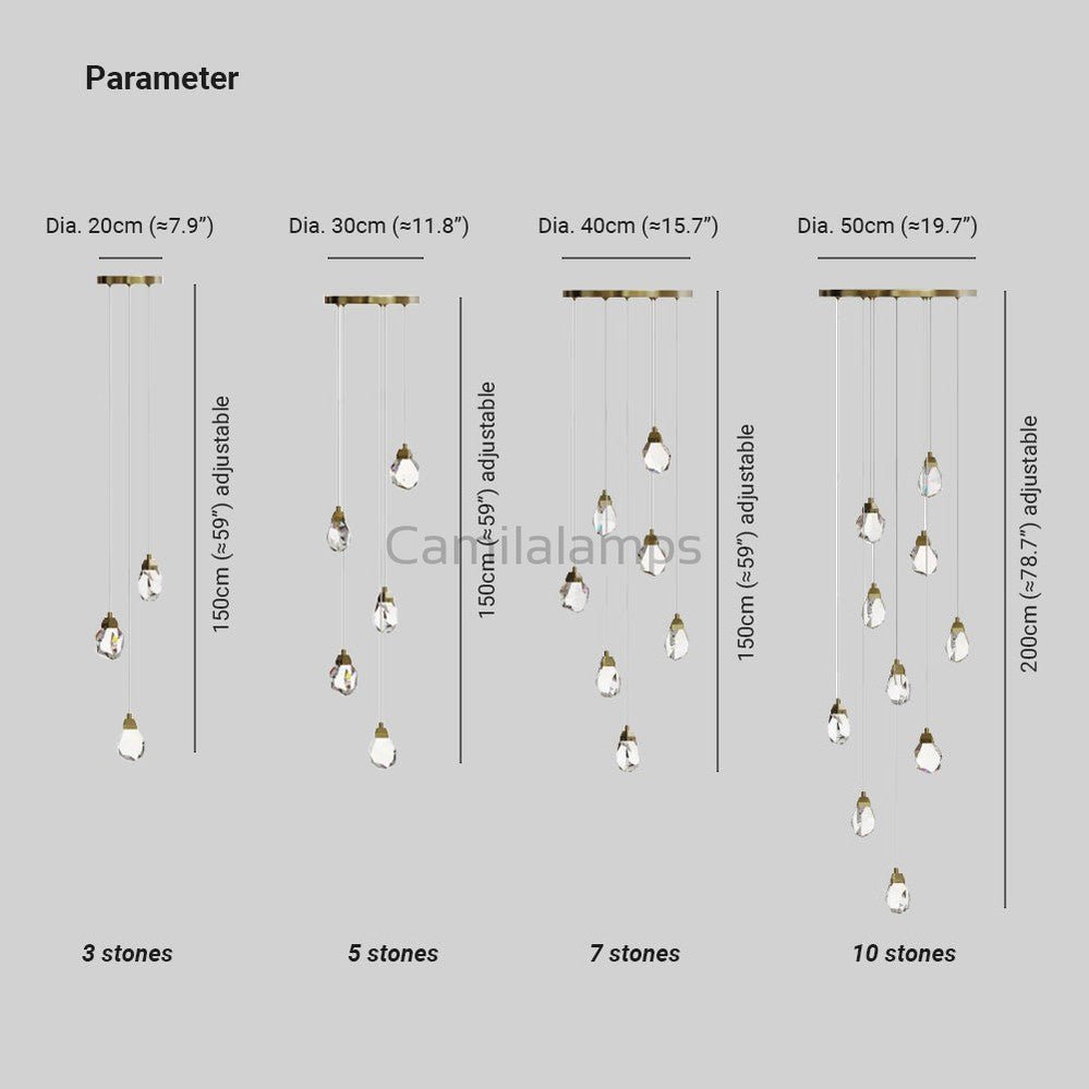 Masonry Faceted Crystal Prisms Chandelier - Camilalamps - Ca-1a-1223