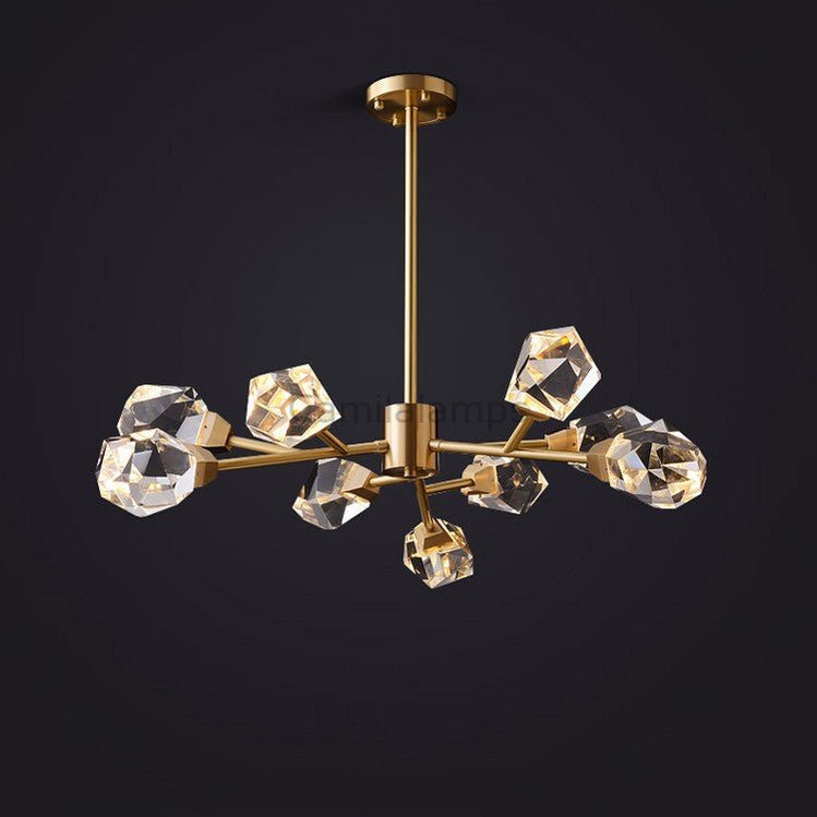 Masonry Faceted Crystal Prisms Chandelier - Camilalamps - Ca-1a-1220
