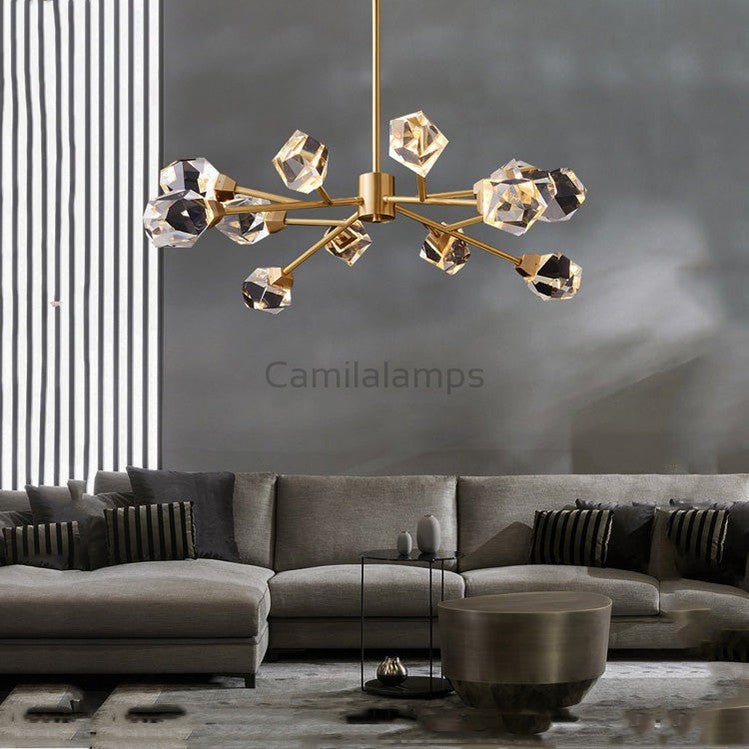 Masonry Faceted Crystal Prisms Chandelier - Camilalamps - CA - A - 222