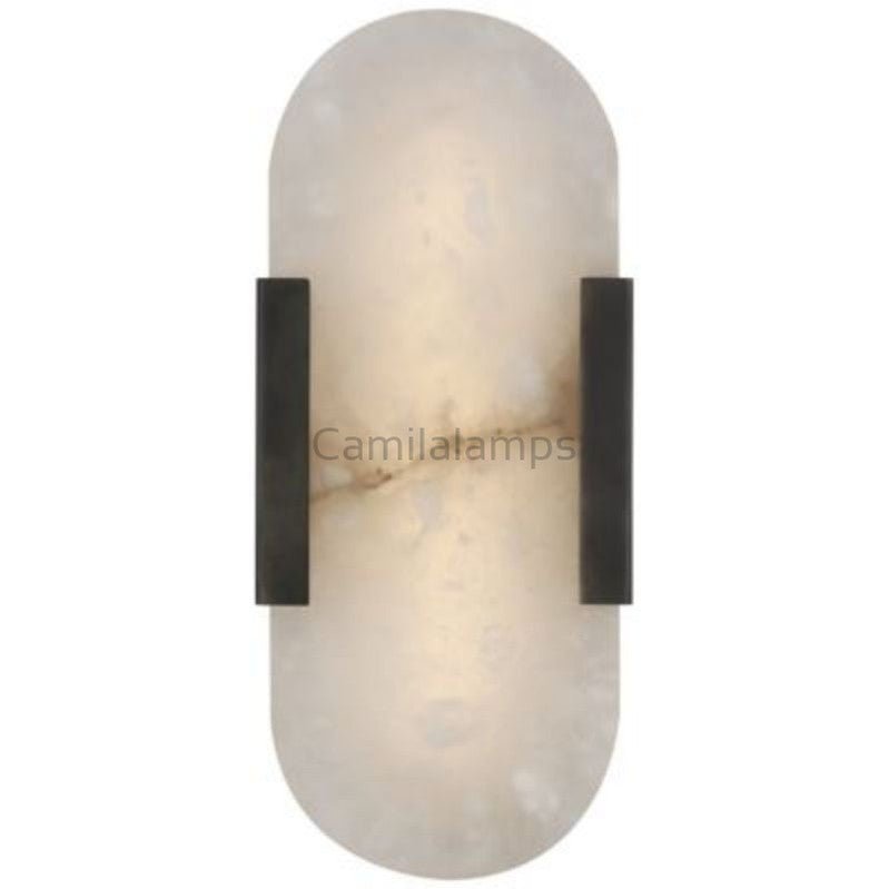 Melang Lowell Elongated Alabaster Wall Sconce 10" - Camilalamps - CA - FA - Alabaster - 038
