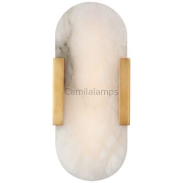 Melang Lowell Elongated Alabaster Wall Sconce 10" - Camilalamps - CA - FA - Alabaster - 038