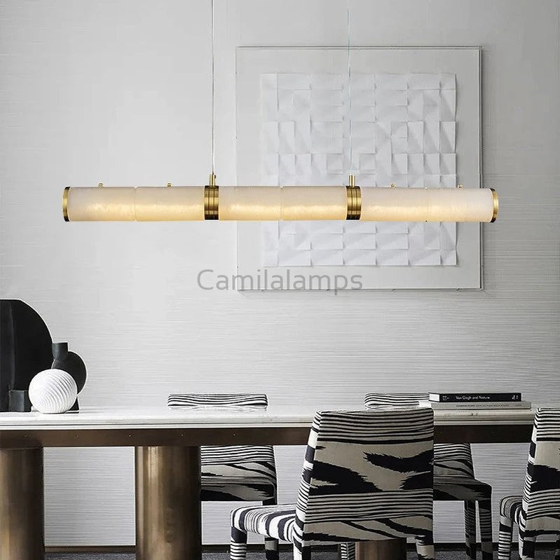 Miglan Alabaster Chandelier Light - Camilalamps - Migla - 878 - 39"/ - Warm - 1