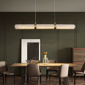 Miglan Alabaster Chandelier Light - Camilalamps - Migla - 878 - 39"/ - Warm - 1