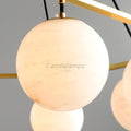 Miira Alabaster Chandelier with 3/6/8 heads - Camilalamps - Miira - 1606 - 3 hea - Brass - 1