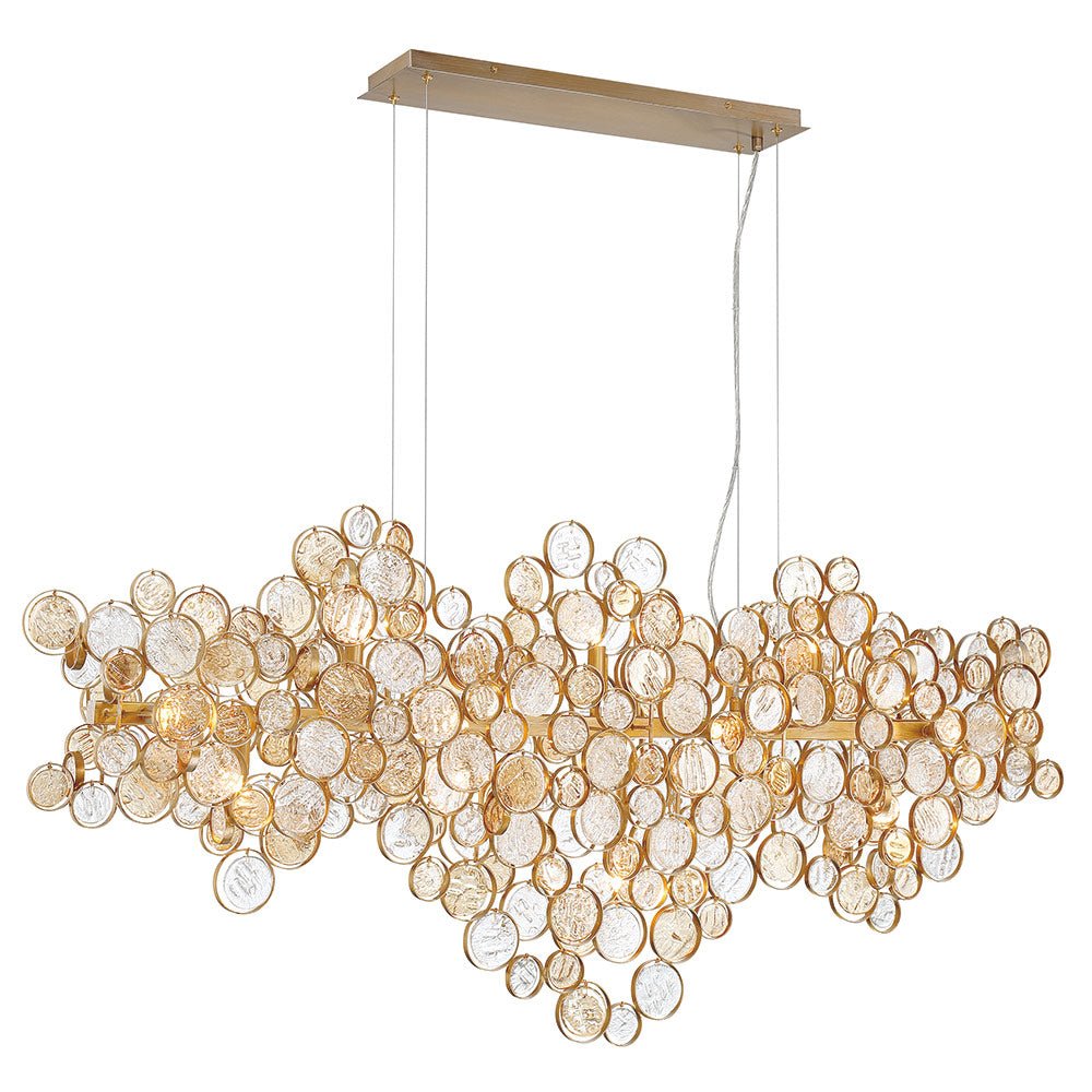 Mirella Trento Clustered Glass Linear Chandelier - Camilalamps - CAARHWS - 2562002