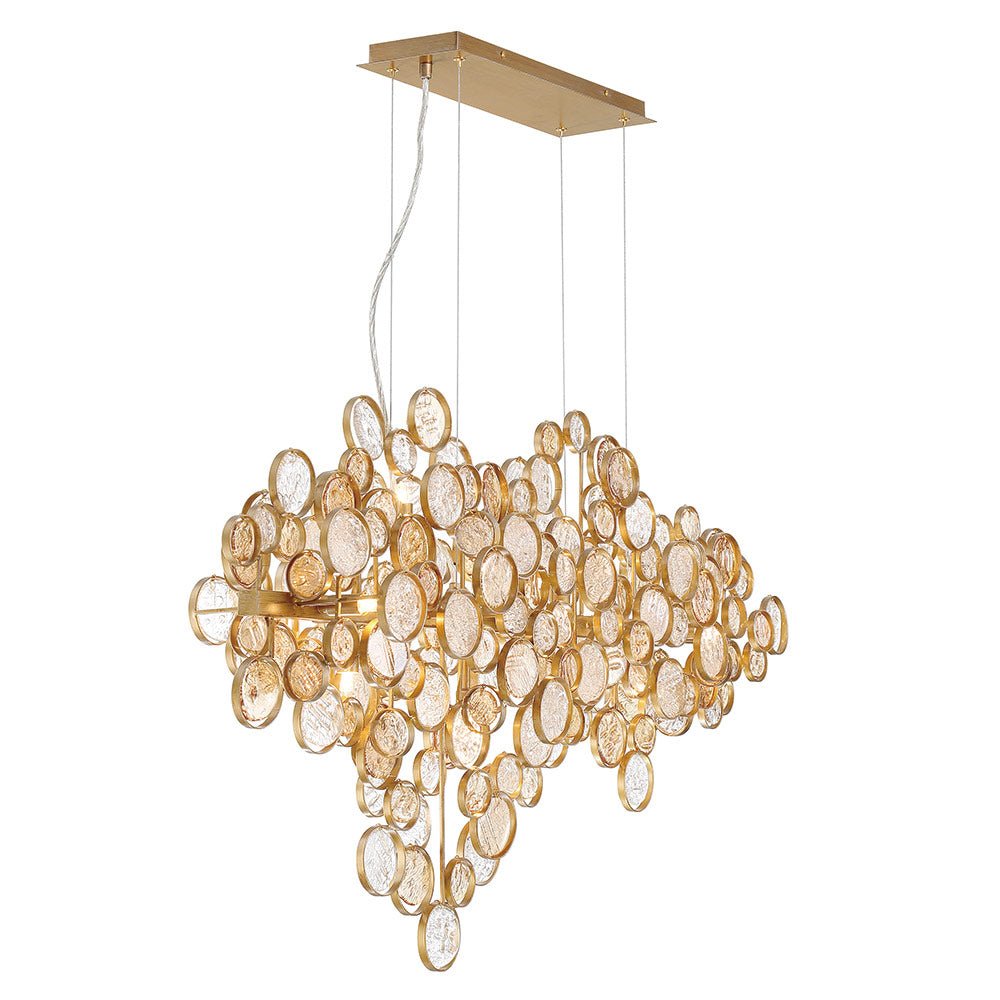 Mirella Trento Clustered Glass Linear Chandelier - Camilalamps - CAARHWS - 2562004